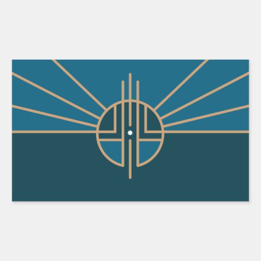 ネブラスカ・リンカーン国旗 長方形シール (正面)