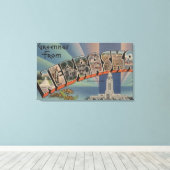 ネブラスカ(州首都/花) キャンバスプリント (インサイチュ (ウッドフロア))