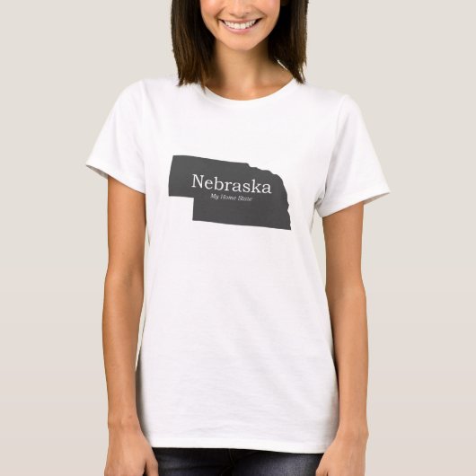 ネブラスカ-私の家の州のワイシャツ Tシャツ (正面)