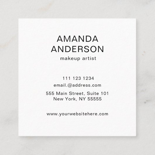 ネブラスクエアビジネスカード スクエア名刺 (裏面)