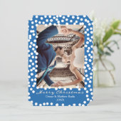 ネブラスブルー、クリスマスカード上の大きな雪の点 シーズンカード (スタンド正面)