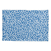 ネブラスブルー（白い雪の点）枕ケース 枕カバー (裏面-左)