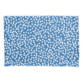 ネブラスブルー（白い雪の点）枕ケース 枕カバー