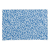 ネブラスブルー（白い雪の点）枕ケース 枕カバー (正面右)