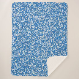 ネブラス·ブルー（白い雪の点） シェルパブランケット