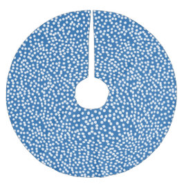 ネブラス·ブルー（白い雪の点） ブラッシュドポリエステルツリースカート