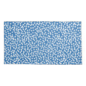 ネブラス·ブルー(白い雪の点) 枕カバー (裏面)