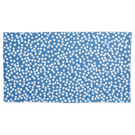 ネブラス·ブルー（白い雪の点） 枕カバー