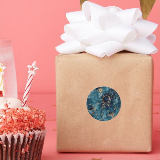 ネブラダークサンカスタム天文学封筒用シール ラウンドシール (パーティー)