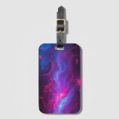 ネブラデザインコズミック抽象芸術アート ラゲッジタグ (正面縦)