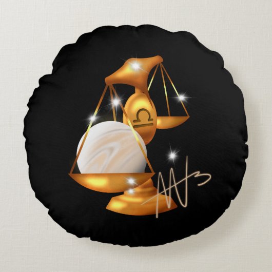 ネブラリブラヴィーナス〔占星術の〕十二宮図 ラウンドクッション (正面)