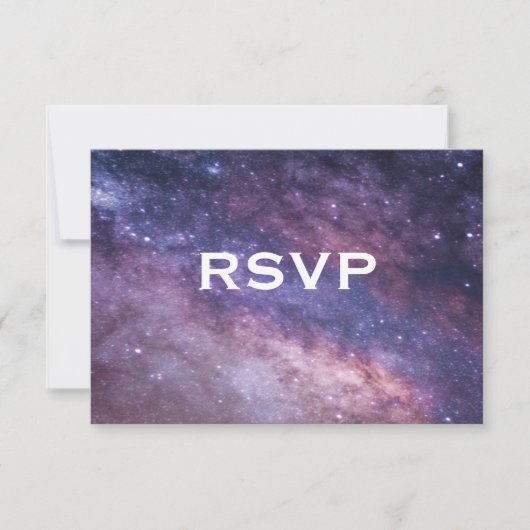 ネブラ宇宙コスモスウェディングRSVP 出欠カード (正面)