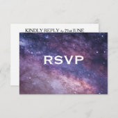 ネブラ宇宙コスモスウェディングRSVP 出欠カード (正面/裏面)