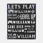 ネブラ星ゲーマービデオゲームキッズパーソナライズされたズ フリースブランケット (正面)