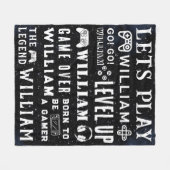 ネブラ星ゲーマービデオゲームキッズパーソナライズされたズ フリースブランケット (正面(横))