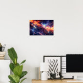 ネブ鮮やかラ銀河系アート – カラフルコズミック宇宙 ポスター (ホームオフィス)