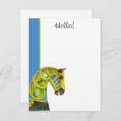 ネプチューンこんにちは! 平らなメッセージカード ノートカード (正面/裏面)