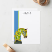 ネプチューンこんにちは! 平らなメッセージカード ノートカード (正面/裏面インサイチュ)