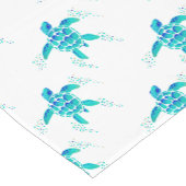 ネプチューンのカメ ショートテーブルランナー (コーナー)