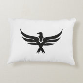ネプチューンのマーク枕 – ミニマルなトライデントアイコン アクセントクッション (裏面)