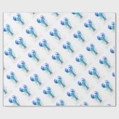 ネプチューンのロブスター ラッピングペーパー (フラット)