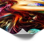 ネプチューンの娘ファンタジーマーメイドアート ポスター (角)