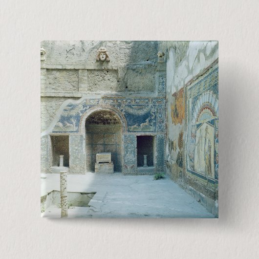 ネプチューンの家の外気のtriclinium 缶バッジ (正面)