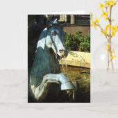 ネプチューンの馬、広場の噴水の詳細2、誕生日 カード (黄色い花)