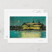 ネプチューンカジノの屋外のナイトビューと ポストカード (正面/裏面)