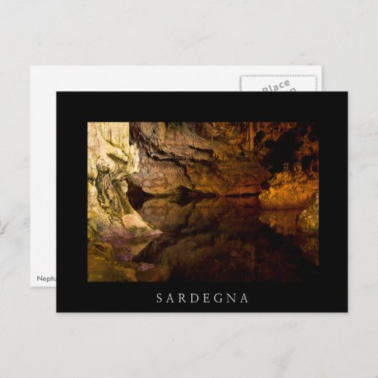 『ネプチューンズ・グロット・サルディニア黒いはがき』 ポストカード (正面/裏面)