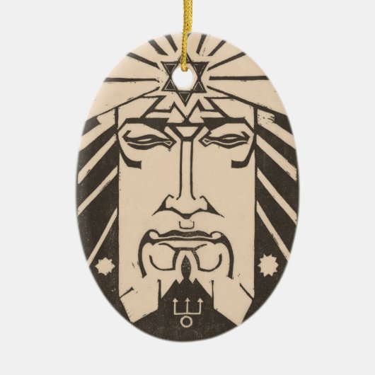 ネプチューンポセイドン海ギリシャ神話の神 セラミックオーナメント (正面)