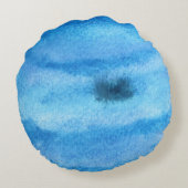ネプチューン惑星の水彩画の円形の枕 ラウンドクッション (裏面)