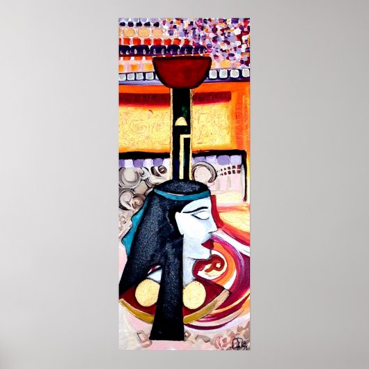 ネプティスエジプト女神アートプリント ポスター (正面)