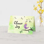 ネヘミア8:10神の喜びはあなたの力です カード (黄色い花)