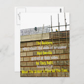 ネヘミヤ聖書壁を再建した建築者 ポストカード (正面/裏面)