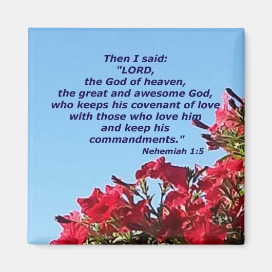 ネヘミヤ1:5 マグネット (正面)