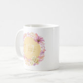 ネヘミヤ8:10フローラ水彩主の喜び コーヒーマグカップ (正面左)