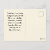 ネヘミヤ8:10主なる聖書聖句の花の喜び ポストカード (裏面)