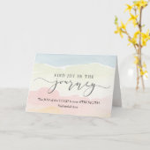 ネヘミヤ8:10主の喜びはあなたの力である カード (黄色い花)