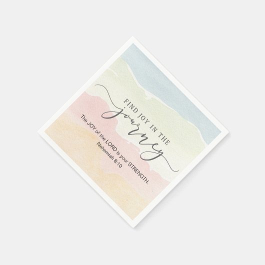 ネヘミヤ8:10主の喜びはあなたの力である スタンダードカクテルナプキン (角)