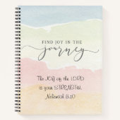 ネヘミヤ8:10主の喜びはあなたの力である ノートブック (正面)