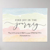 ネヘミヤ8:10主の喜びはあなたの力である ポスター (正面)