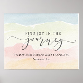 ネヘミヤ8:10主の喜びはあなたの力である ポスター