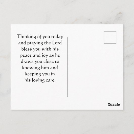 ネヘミヤ8:10主の喜びはあなたの力である ポストカード (裏面)