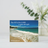 ネヘミヤ8:10主の喜びはあなたの力である ポストカード (スタンド正面)