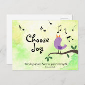 ネヘミヤ8:10主の喜びはあなたの力である ポストカード (正面/裏面)