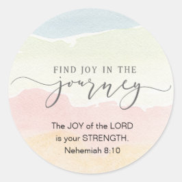 ネヘミヤ8:10主の喜びはあなたの力である ラウンドシール