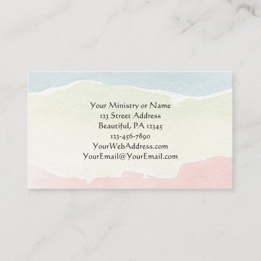 ネヘミヤ8:10主の喜びはあなたの力である 名刺 (裏面)