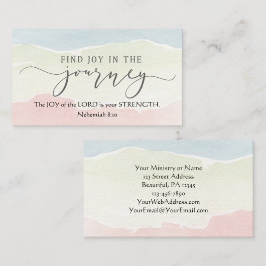 ネヘミヤ8:10主の喜びはあなたの力である 名刺 (正面/裏面)