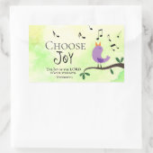 ネヘミヤ8:10主の喜びはあなたの力である 長方形シール (バッグ)